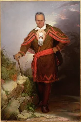 Portrét Sa-go-ye-wat-hg nebo Red Jacket, c.1828